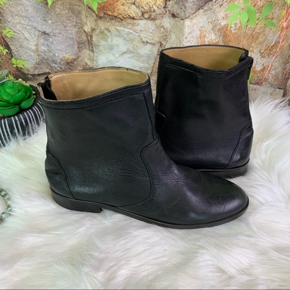 ROBERT ZUR Black Glove Leather Ankle Boots, 7AA - Picture 9 of 14